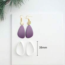 Basic Geometric Shape Earrings Making Kits, Diamond Oval Trapezoid Triangle Pattern Polymer Clay Cutters For DIY Pendants Jewelry Making - White - View 13
