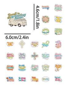 55 Piezas de Pegatinas Motivacionales de Fe Cristiana - Estilo Vintage Americano con Citas Inspiradas en las Escrituras Curativas, Adhesivo Resistente al Agua para Diario, Cuaderno, Funda de Teléfono, Botella de Agua, Decoración DIY de Equipaje, Suministros para Scrapbooking, Accesorios de Escritorio - ATKS10109 - Ver 9
