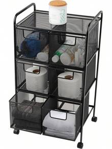 Mind Reader Rolling Utility, Oficina, Almacenamiento, 6 cajones,, 1 - L - Ver 5
