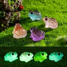 10/30/50pcs DIY Luminous Toads, Mini Resin Animals, And Toads That Glow In The Dark, Perfect For Birthday Gifts, Sock Gifts, Party Gifts, Classroom Rewards, Prank Games, Landscape Gardens, Desktop Ornaments, And Car Ornaments! - Multicolor - View 3