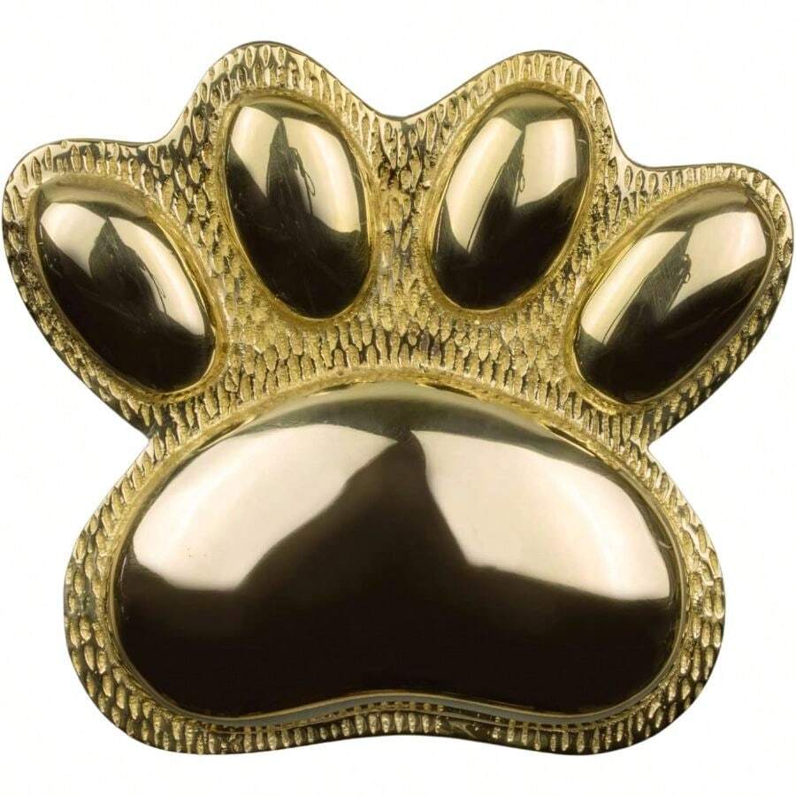 2026 New Door Knocker Front Door Polished Solid Knockers With Strike Plate UPVC Dog Paw Front Door Furniture With A Unique Design (Gold) - C - View 1