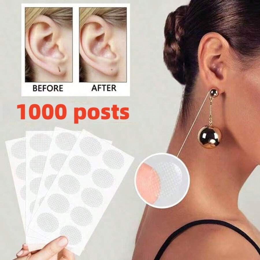 Ear Lobe Support Patches, Perfect For Wearing Heavy Earrings. They Fix The Ear Lobe And Prevent It From Being Stretched Or Deformed. Convenient To Use, Almost Invisible, Suitable For Home, Vanity, Travel, Bedroom And Other Occasions. Perfect For Daily Use Or As A Gift. - Multicolor - View 1