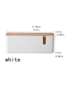 1pc Desktop Power Strip Storage Box, Charger Outlet Socket Cable Organizer For Living Room - Multicolor - View 4