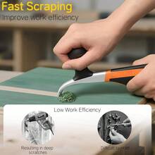 2-1/2 Premium Ergonomic Carbide Scraper Blades - Extend Your S Life - Fits Heavy-Duty Scraper Scraping Paint, Glue, Rust, Stains, Putty On Wood, Metal, Glass (1-Pack) - C - View 6