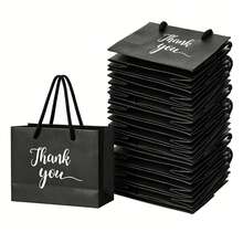 10pcs Brown Kraft Paper Bags With Handles, Solid Color Gift Bags, Small Portable Shopping Bags, Suitable For Boutiques, Weddings, Christenings, Birthday Parties, Gift Bags, Bridesmaids Bags, Mother's Day, Graduations And Other Occasions - Brown - View 9