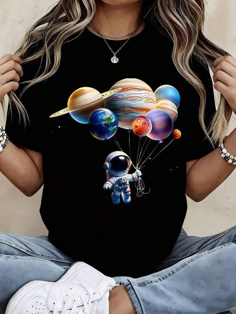 Women T-Shirts - Black - View 1