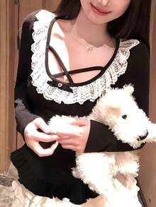 Women Tops - Black - View 4