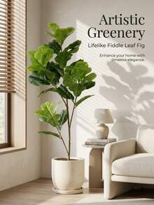 Large-Scale Artificial Plants Including Fake Palm Trees, Banyan Trees, Fig Leaves, And Other Large Artificial Banyan Branches. These Plants Are Ideal For Home, Garden, And Office Decoration. Planters Are Sold Separately; The Base Is Not Included. The Style Will Be Determined Randomly. Please Confirm Before Placing Your Order. - Multicolor - View 5
