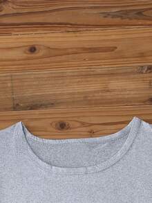 Disney 1pc Women's Short Sleeve T-Shirt, Minnie Mouse Graphic Print, Round Neck, Slightly Elastic - Grey - View 4