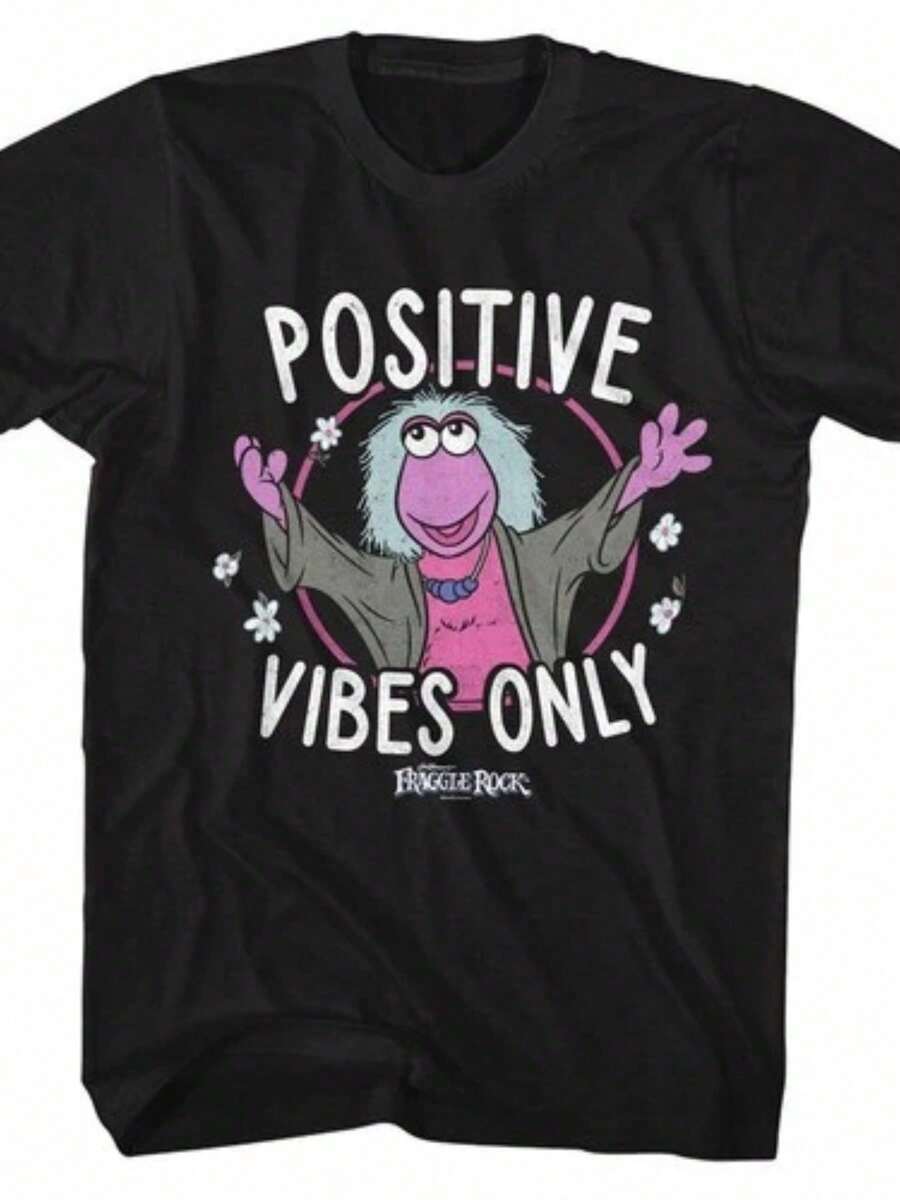2026 Fraggle Rock "Positive Vibes Only" T-Shirt Loose And Comfortable - Back - View 1