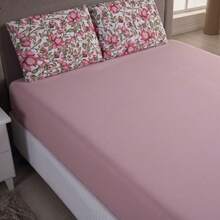 Single Bed Sheet Set, Printed, 100% Cotton Jersey Knit, With Elastic, 2 Pieces - 玫瑰園 - 查看 3