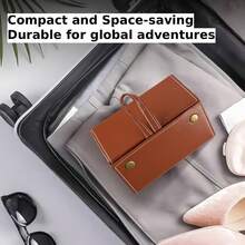 1pc Fashion Glasses Storage Box, Multi-Functional 5-Grid Glasses Case, Creative High-End PU Leather Eyeglasses Box, Multiple Colors Available - View 6