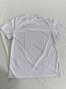 Áo thun nam họa tiết 3D - Chất liệu dệt kim polyester, nhẹ và thoáng khí, tay ngắn, cổ tròn, họa tiết núi, màu nâu/đen, thích hợp cho mùa hè, phong cách thường ngày hiện đại, thời trang và thoải mái, vải 100% polyester, mỏng và thoáng khí. - trắng - Xem 9