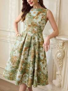 Women Midi Dresses - Green 2 - View 5