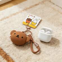 官方授權 Miffy & Boris 系列收納收納袋，可愛卡通迷你收納包，多色零錢包與耳機收納盒，包包掛飾配件，適合 14 歲以上粉絲的收藏禮物 - Coin Purse - Boris - 查看 12