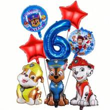 Hasbro 卡通狗箔號數字氣球套組，1歲生日派對裝飾，可愛狗形藍色數字氣球，嬰兒派對場景佈置 - 查看 16