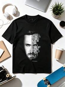 David Guetta Titanium T-shirt. Mjukt tyg, löst sittande, vardaglig avslappnad T-shirt. - Svart - Visa 1
