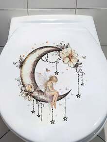 1pc Fairy Tale Series Wall Sticker - Moon Fairy/Little Red Riding Hood/Cowgirl, Soft Color Palette, Conveys Warm Story Vibe, Self-Adhesive Waterproof Removable Decor For Kids Room, Bedroom, Bathroom - Wall Stickers - View 3