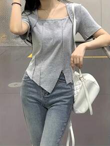 Women Tops - Grey - View 1