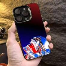 Tema cromado azul y rojo de Sonicfunda de teléfono Fundas compatibles con ,Apple,VIVO,OPPO,,, y Honor.Fabricadas en silicona TPU,ofrecen protección contra golpes y caídas. - Negro - Ver 4