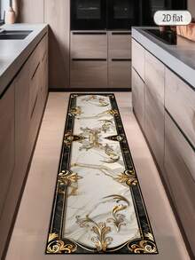 Velvet Modern Extra Long Hallway Runner Rug, 100% Polyester, Machine Washable, Non-Slip, Stain Resistant, Knitted, Suitable For High Traffic Areas, Living Room, Bedroom, Home Office, Kitchen, Room Decor, Machine Made - Black and White - View 20