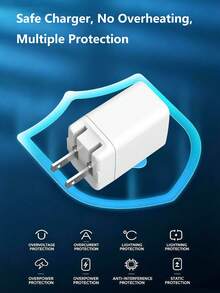 KFLY 可折叠20W双USB-C充电器，PD 20W快充头，适用于 8-17系列的便携式墙充，通用兼容性 - 查看 5