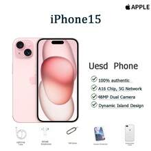 Apple 二手苹果 iPhone 15 OLED 平面屏幕，6.1 英寸，128/256GB，成色良好，双卡双待，运行流畅，轻巧便携，适合健身房和运动时作为备用手机使用，可播放音乐。 - 粉色 - 查看 1