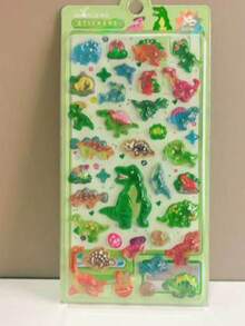 Bộ sticker xốp 3D hình thế giới khủng long đầy màu sắc, rất cần thiết cho nhật ký của trẻ em. Những sticker bóng bẩy này có hình các sinh vật thời tiền sử theo phong cách hoạt hình như T-Rex, hoàn hảo để trẻ em trang trí nhật ký của mình. - Nhiều màu - Xem 7