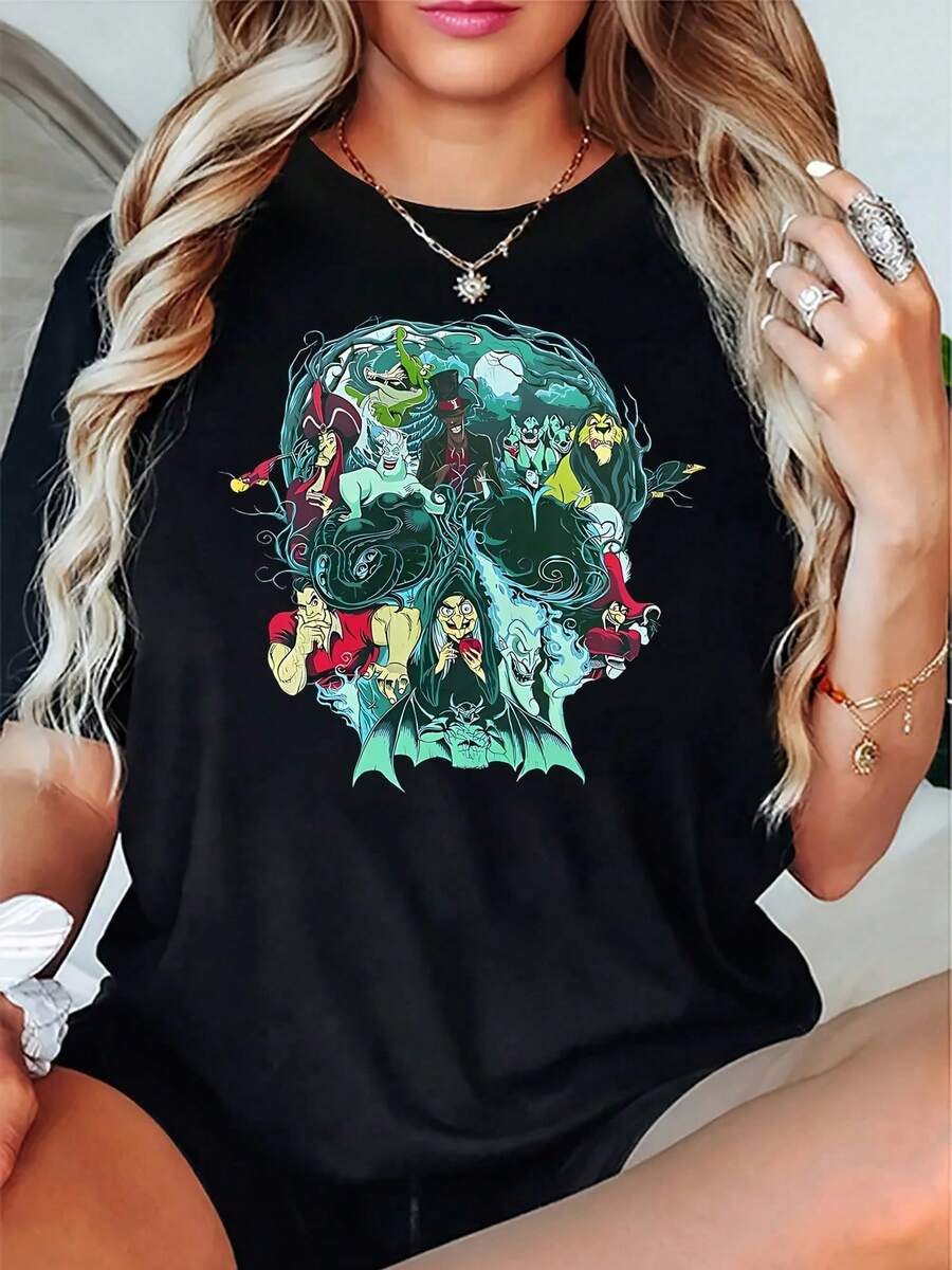 Villains Skull Ursula Scar Hades Gaston Jafar T-Shirt, Spooky Season Shirt, Halloween Villains Tee, Villain Evil Tourblusas bonitas ropa de mujer blusas para dama camisas hot sale blusas para mujer>camisa blusas bonitas ropa de mujer blusas para dama camisas hot sale blusas para mujer>camisablusas bonitas ropa de mujer blusas para dama camisas hot sale blusas para mujer>camisa - Negro - Ver 1