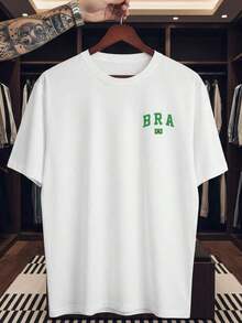Unisex T-Shirt Supporting The Brazilian National Football Team - Men's And Women's 100% Cotton, Casual, Crew Neck - trắng - Xem 1