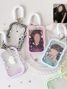 1 PC Small Wing Card Holder, Student Ripple Three Inch Storage Set, Star Chasing Small Card Display Set Pendant - Multicolor - View 10