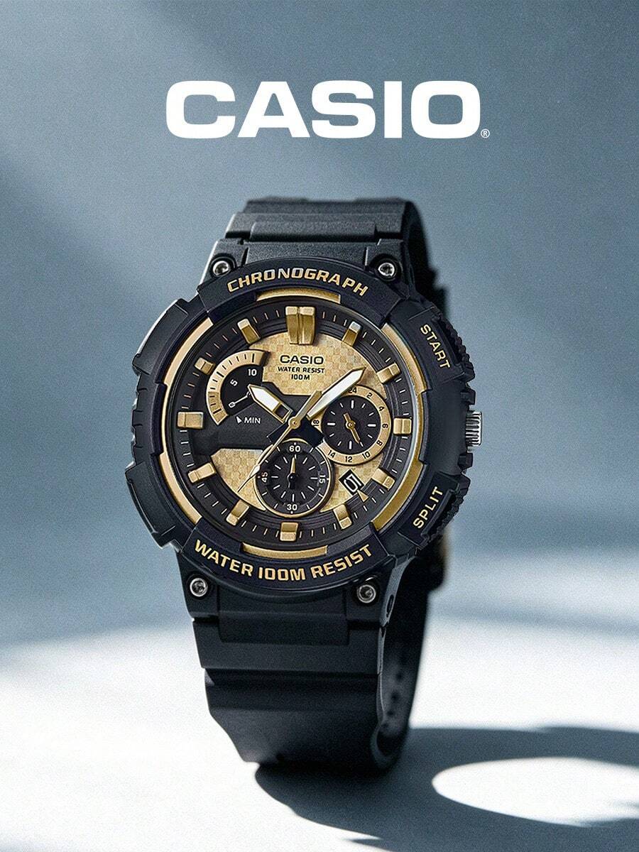 Casio Sport Daily Essential Unisex Black Resin Digital Watch, 100m Water Resistant Wristwatch With Alarm, Stopwatch, Countdown Timer, Backlight, MCW-200H-9A - Black - View 1