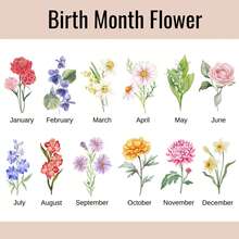 1/3/6/8件個性化生日月份花卉姓名貼紙、客製化乙烯基貼紙、水瓶杯貼紙、筆記本 Kindle 禮品袋、標籤標牌學校、個性化標籤，適合派對籌劃者、婚禮策劃者 - 彩色 - 查看 3