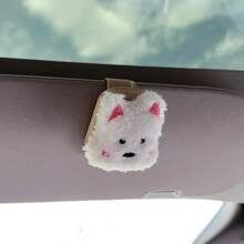 1個可愛毛茸茸小狗汽車時尚眼鏡夾，汽車遮陽板眼鏡架，通用汽車眼鏡收納整理器，可愛狗汽車內飾裝飾，女生可愛汽車配件，送給好友的理想禮物，情人節禮物，送給她的汽車禮物 - 西部高地 - 查看 6