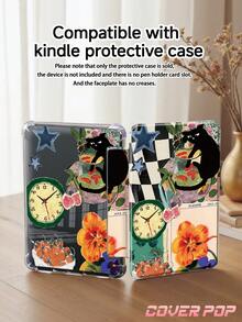 Black Cat Collage Pattern Tablet Protective Case, Compatible With IPad Air 8 (M4) 2026 (11 Inch)/2026 (13 Inch), 9.7/10.2/10.5/10.9/12.9/Pro 11/A16, 10th Generation, Kindle Paperwhite 12th Generation 2024 Edition, Kindle (11th Generation - 2024 Release), Soft Shock-Absorbing Design, Smart Sleep/Wake Function, Y-Fold Tablet Protective Case, Multi-Angle Viewing - Multicolor - View 8