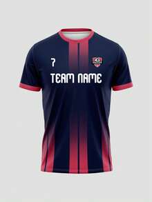 1 Stück maßgeschneidertes Fußballtrikot für die Saison 2026, Muster in Königsblau. Geeignet für Outdoor-Sport, Fußballspiele und Fußballschauen. Der Textinhalt zum Hochladen ist: Individuelles Sommer-T-Shirt, sehr gut geeignet als Urlaubsgeschenk. Dies sind T-Shirts und Shorts mit personalisierten, bequemen, lässigen und entspannten Stilen. - Königsblau - Übersicht 3