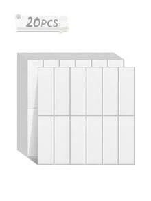 WalDecoo 2PCS/10PCS/20PCS White Subway Tile Stickers, Glossy Self-Adhesive Backsplash, Waterproof Oilproof Wall Decals, Easy Peel & Stick For Kitchen & Bathroom - VP574 - View 13