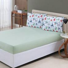 Single Bed Sheet Set, Printed, 100% Cotton Jersey Knit, With Elastic, 2 Pieces - 蜂鳥 - 查看 2