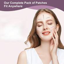 5-Pack Reusable Silicone Forehead Wrinkle Patches - Washable And Reusable Face Lifting Strips - Suitable For Eye And Chin Areas - Smooths Skin, Can Be Applied Anytime, Anywhere, Improves Skin Appearance, Suitable For Beauty And Personal Care - Apricot - View 5