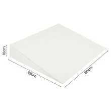 Wedge Cushion For Bed And Sofa – Memory Foam Back Support Pillow, Reading - White (80cm) - View 2