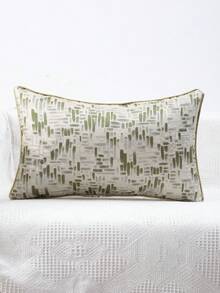 Miater 1pc Jacquard Geometric Pattern Cushion Cover Without Filler, Modern Throw Pillow Case, Pillow Insert Not Include, For Sofa, Living Room - Multicolor - View 4