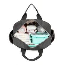 1pc Large Capacity Quilted Style Hand-Carry & Shoulder Carry Mommy Bag, Multifunctional Casual Bag - Multicolor - View 7
