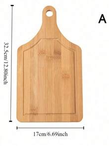 1-2pcs Wooden Dinner Plates, Wooden Trays, Home Pizza Plates, Western Dinner Wooden Plates, Snack Plates, Steak Dinner Plates, Bamboo Pizza Wooden Trays, Sushi Trays, Pizza Baking Plates, Kitchen Supplies - Yellow - View 2