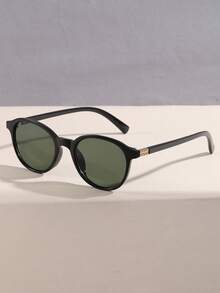 1 Pair Women's Retro Round Personalized Versatile High-Quality Fashion Glasses, Luxurious And Elegant - Multicolor - View 8