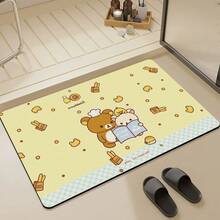 Rilakkuma Cartoon Durable, Dirt-Resistant, Easy-To-Clean Diatomite Bathroom Mat, Absorbent, Quick-Drying, Trimmable, Non-Slip Rug For Home - Multicolor - View 22