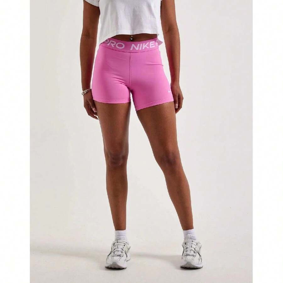 Nike Pro 365 Shorts Women's Playful Pink Dri-Fit Mid Rise Activewear JAX1341 - 粉色 - 查看 1