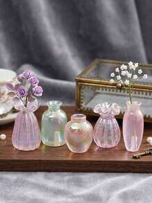 5/10pcs Mini Vase Set, Mini Flower Arrangement Vases, Micro Landscape Decoration Accessories, DIY Decorative Props For Shooting Scenes, DIY Miniature House Furniture Models, Miniature Scene Shooting Props - A - View 7