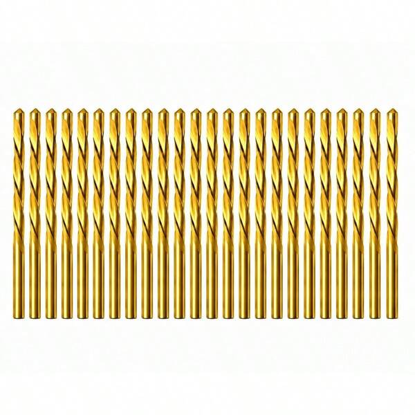 Drywall Cut Out Bit 5/32 Inch Sabre Point HSS Cutout Router Bit Titanium Nitrided Cutting Zip Bits Gypsum Board-30Pcs
