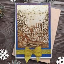 1pc 3D Embossed Folder, DIY Scrapbooking Supplies, Snow Tree Pattern Plastic Embossed Folder, Suitable For Card Making, Scrapbooking And Other Paper Craft Creations - Multicolor - View 4