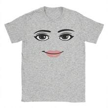Round Neck Short Sleeve Clothing Summer Novelty Harajuku Streetwear Robot Robloxs Woman Face Game Tshirt Aesthetic Clothes - H10256-白色 - 查看 3